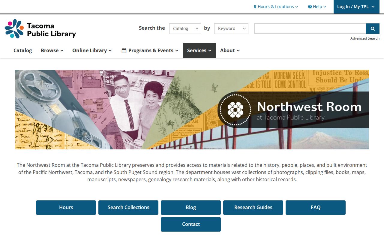 Pierce County city directory research at the Tacoma Northwest Room