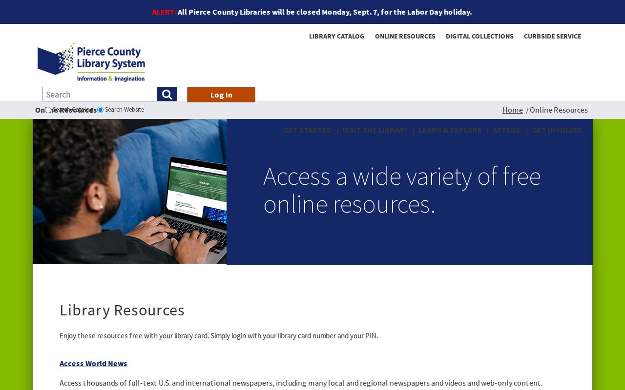 Pierce County city directory and genealogy databases from the county library
